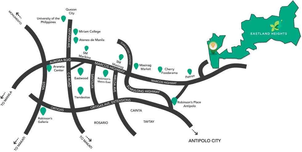 Eastland Heights Location